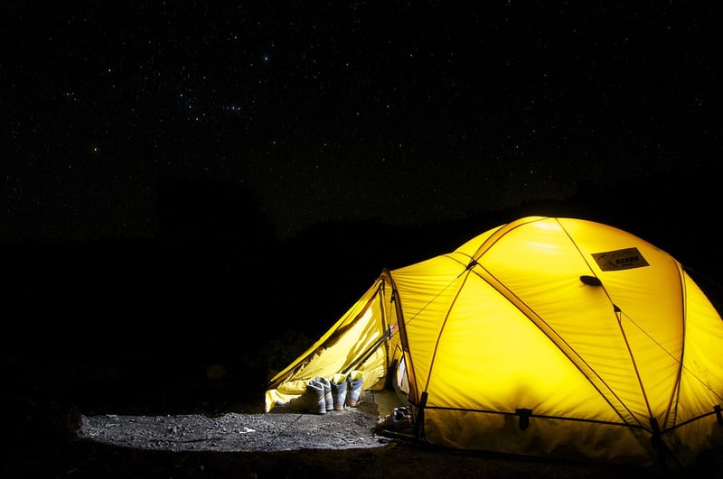Camping under the stars